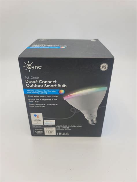 Ge Cync Smart Full Color Direct Connect Outdoor Light Bulb Par Bulb