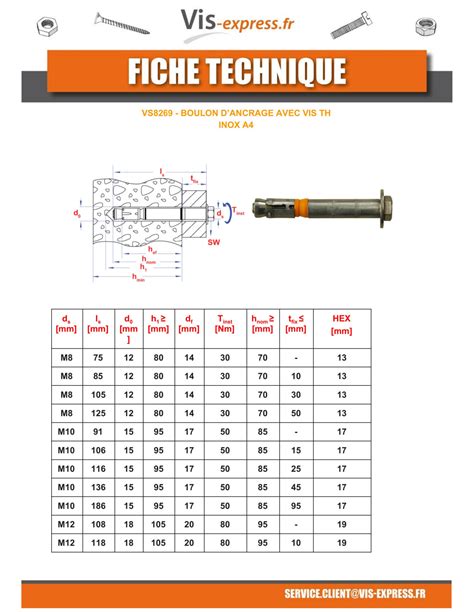 Boulon Vendu Avec Crou Ancrage M X Avec Vis M Taux T Te