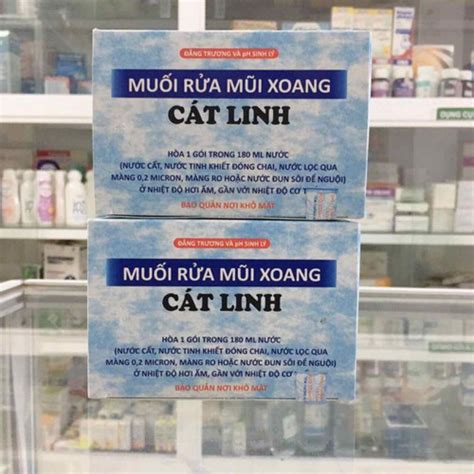 Muối rửa mũi xoang Cát Linh hộp 50 gói | Shopee Việt Nam