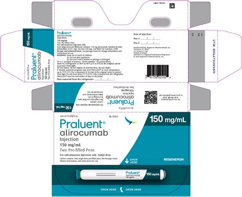 Dailymed Praluent Alirocumab Injection Solution