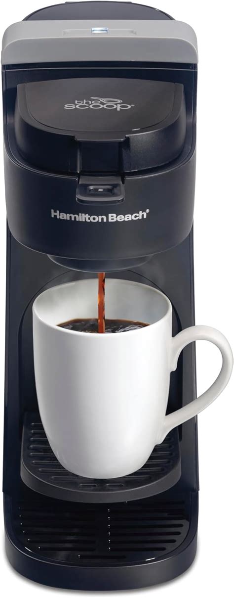 Hamilton Beach The Scoop Single Serve Coffee Maker And Fast Grounds Brewer For 8 14oz Cups Brews