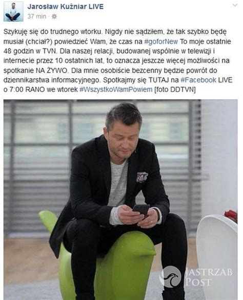 Jaros Aw Ku Niar Odchodzi Z Dzie Dobry Tvn We Wtorek Po Raz Ostatni