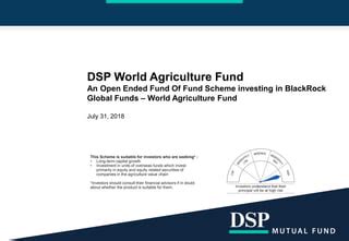 DSP World Agriculture Fund PPT