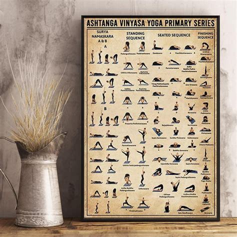 Yoga Plakat Ashtaga Vinyasa Yoga Prim Re Serie Yoga Drucke Etsy