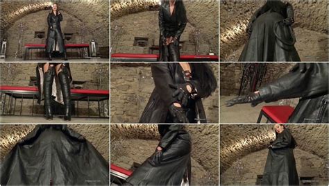 Fetish Liza Spit And Spunk Leather Coat Polish Handpicked Jerk Off