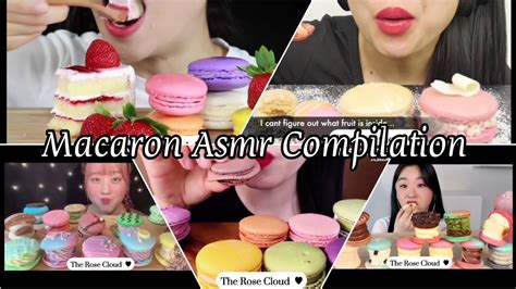 Macarons Eating Asmr Mukbang Compilation Chewy Soft Sound Youtube