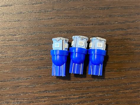 3 New Royal Blue 8v Wedge Lamp Led Light Bulbs For Pioneer Projectone