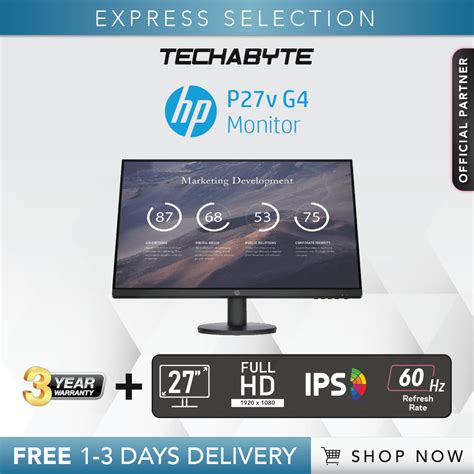 HP P27v G4 27 FHD Flat IPS Monitor 9TT20AA Shopee Singapore