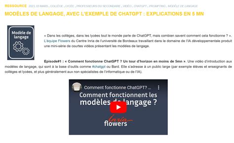 Chatgpt Explications En Mn Par Des Chercheurs Site Disciplinaire