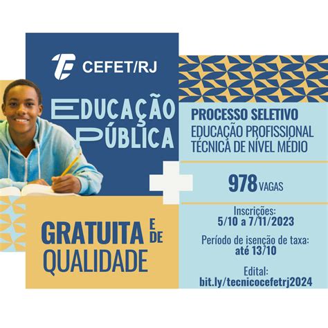 Cefet Rj Abre Inscri Es Para Vagas Em Cursos De Ensino M Dio T Cnico