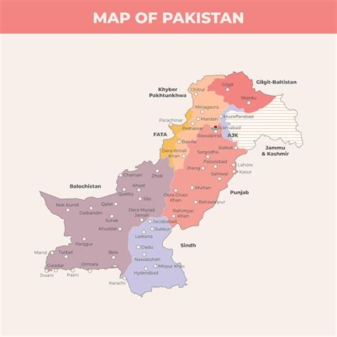 Premium Vector Vector Map Of Pakistan With Colors In Flat Style