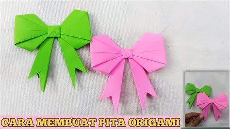 KERTAS ORIGAMI MEMBUAT PITA How To Make A Bow Out Of Paper Easy