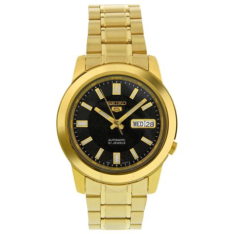 Mua Automatic Black Dial Yellow Gold Tone Men S Watch Snkk Ch Nh