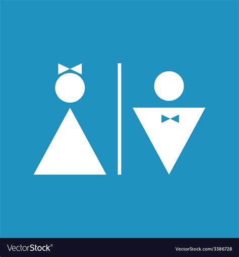 Male And Female Icon Denoting Toilet Restroom Vector Image