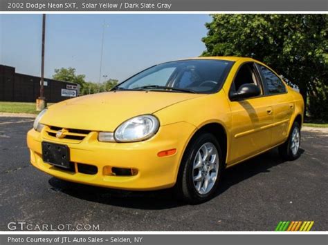 Solar Yellow 2002 Dodge Neon Sxt Dark Slate Gray Interior