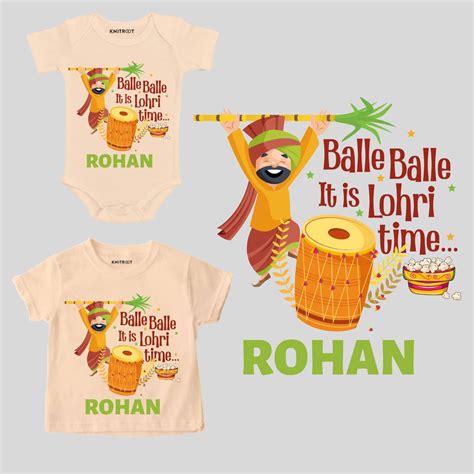 Balle Balle Its Lohri Time Onesie And T Shirt Knitroot