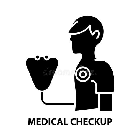 Medical Checkup Icon Black Vector Sign With Editable Strokes Concept