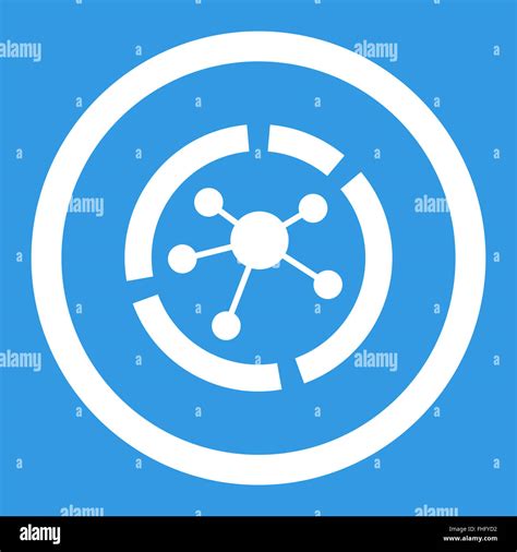 Connections Diagram Flat White Color Rounded Glyph Icon Stock Photo Alamy