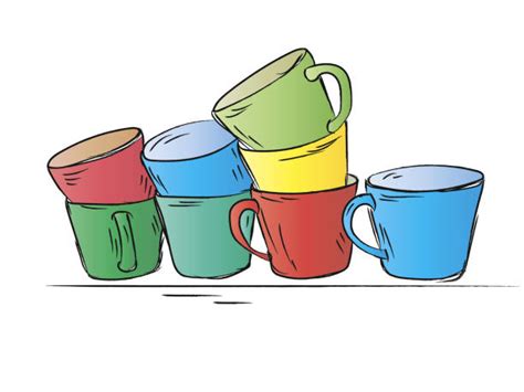 Royalty Free Stack Of Cups Clip Art Vector Images And Illustrations Istock