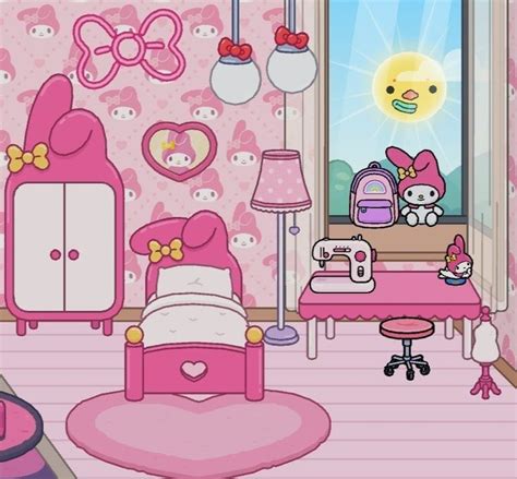 Кімната Май Мелоді Hello Kitty Rooms Hello Kitty Crafts Paper Doll House