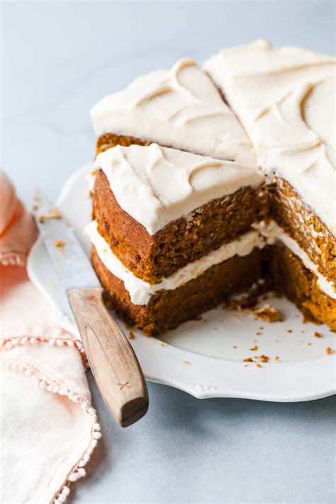 The Best Pumpkin Cake Recipe With Maple Cream Cheese Frosting Style Sweet