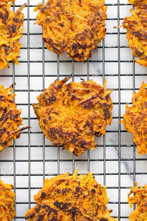 Curried Carrot Sweet Potato Fritters Simply Quinoa