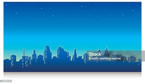 Night City Sky Background Vector Stock Illustration - Download Image ...