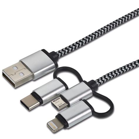 Cartrend Daten Ladekabel 3in1 Lightning Micro USB USB C Kaufen