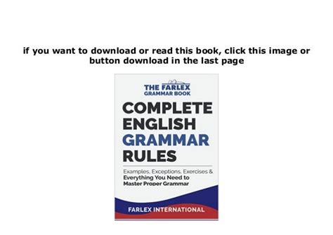 Pdf Library Complete English Grammar Rules Examples Exceptions Exe…