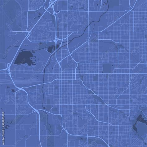 Blue Lincoln map, Nebraska, detailed municipality map. skyline panorama. Decorative graphic ...