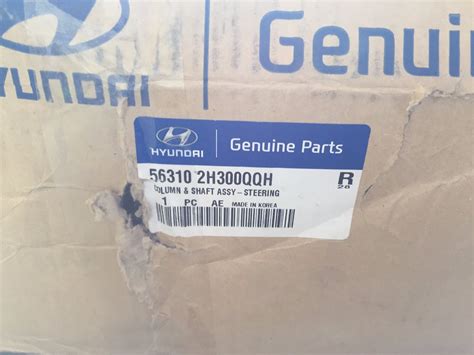 Genuine Hyundai Column Shaft Assembly Steering H Qqh For Sale