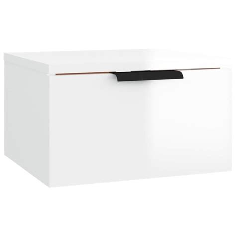 Mothinessto Tables De Chevet Murales Pcs Blanc Brillant X X Cm