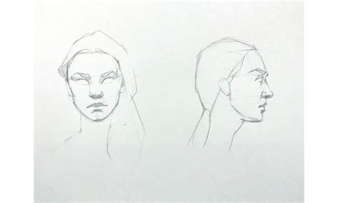 draw  human face side view