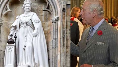 King Charles gets emotional as he unveils Queen Elizabeth II's first ...