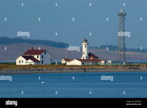 Point Wilson Lighthouse, Fort Worden State Park, Washington Stock Photo ...