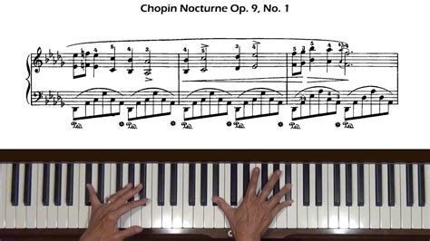 Chopin Nocturne Op 9 No 1 In B Flat Minor Piano Tutorial Youtube