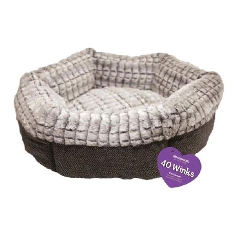 Rosewood Tweed And Plush Round Bed | Pet Hero