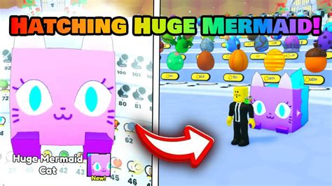 HATCHING HUGE MERMAID CAT ON CAMERA Pet Simulator 99 YouTube