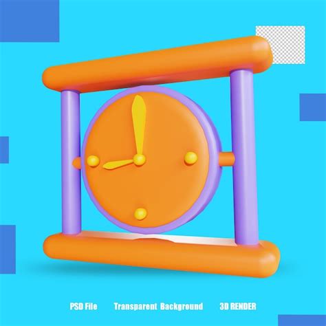 Premium Psd D Render Icon Clock