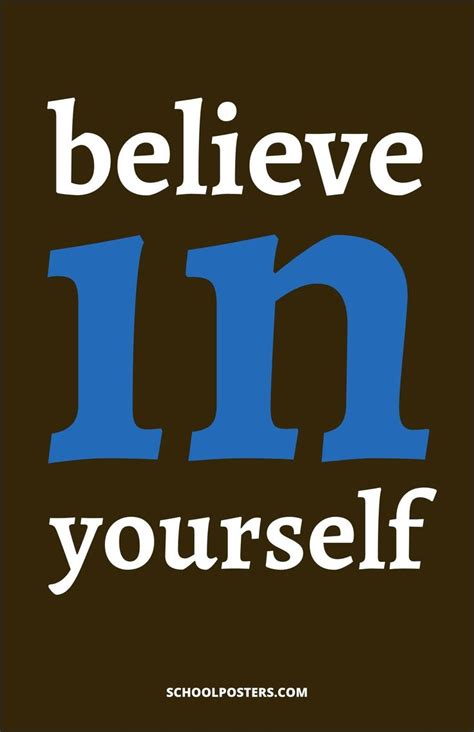 Believe In Yourself Poster Inspirational Quotes Encouragement Better