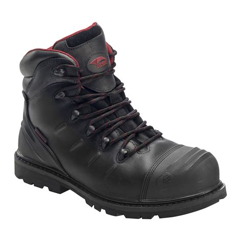 Avenger Safety Footwear Mens A7547 Black 6 Waterproof Carbon Safety Toe Work Boot