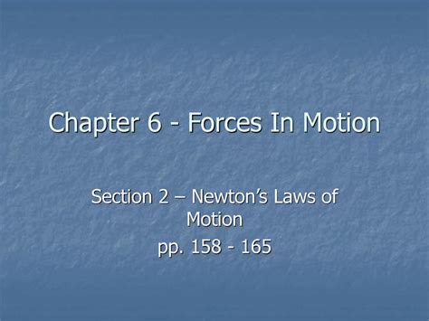 Chapter 6 Forces In Motion Ppt Download