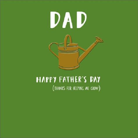 Dad Thanks For Helping Me Grow Fathers Day Foiled Greeting Card Cards