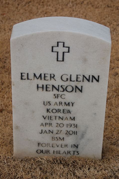 SFC Elmer Glenn Henson 1931 2011 Find A Grave Memorial