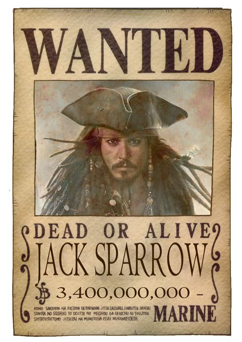 Jack Sparrow - Wanted Poster (One Piece) by TripulacaoOnePiece on ...