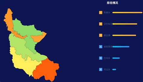 Echarts海南藏族自治州同德县geojson地图地图排行榜效果演示实例 完竣世界