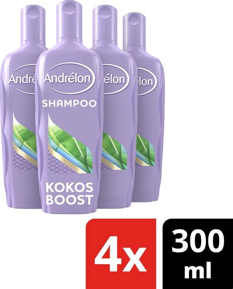 Andrélon Shampoo Kokos Boost 4 x 300 ml Voordeelverpakking bol