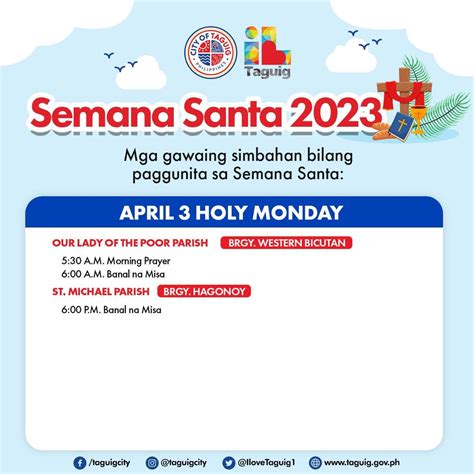 I Love Taguig On Twitter Semana Santa 2023 Nakikiisa Ang Lungsod Ng