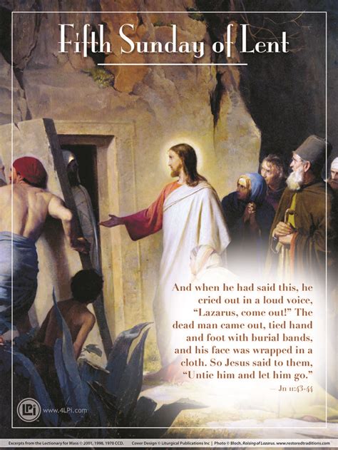 Fifth Sunday Of Lent Lent Liturgical Seasons Jesus Quotes