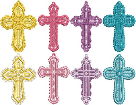 Free Standing Lace Crosses Cross Embroidery Designs Free Standing